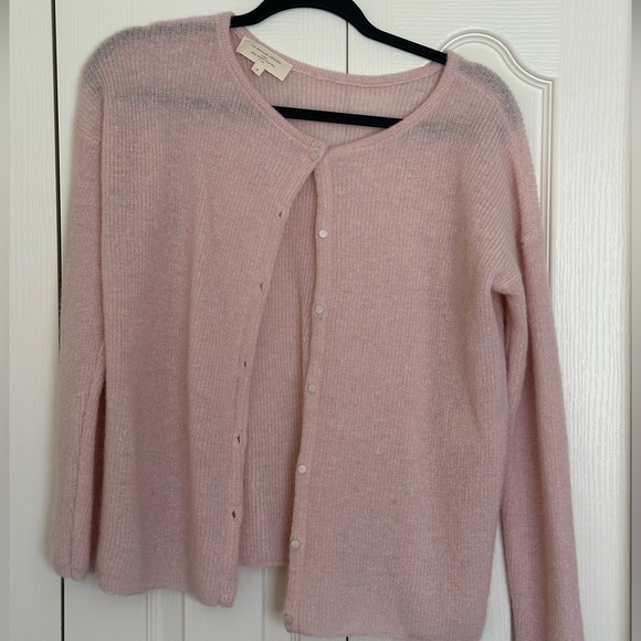 Sezane Gaspard Cardigan Powder Pink - Picture 2 of 5